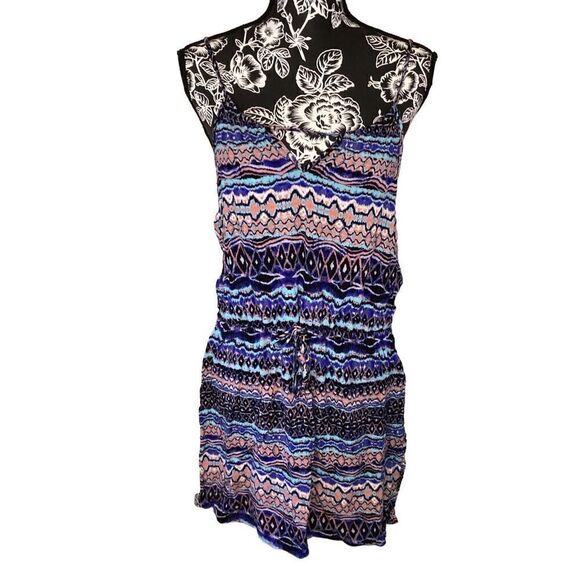 Pink Rose Boho Aztec Dress Bohemian Indie Beach Coastal Vacation Travel - Picture 1 of 9